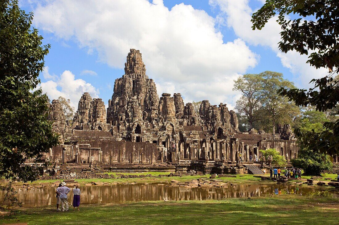 Cambodia-No  2009 Siem Reap City Angkor Temples W H  Bayon Temple within Angkor Thom.