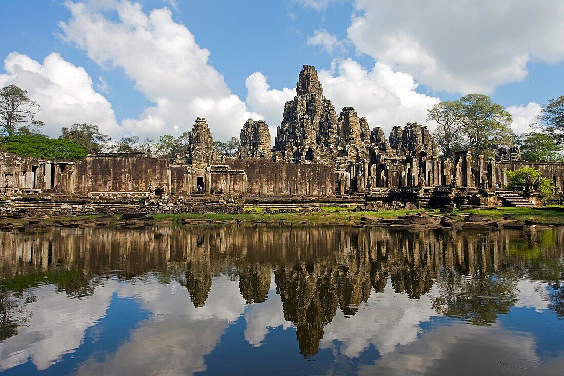 Cambodia-No  2009 Siem Reap City Angkor Temples W H  Bayon Temple within Angkor Thom.