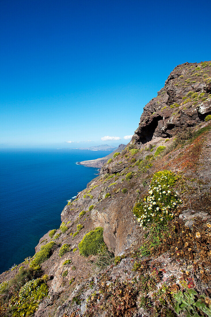 Blick vom Mirador del Balcon, Westküste, Gran Canaria, Kanarische Inseln, Spanien
