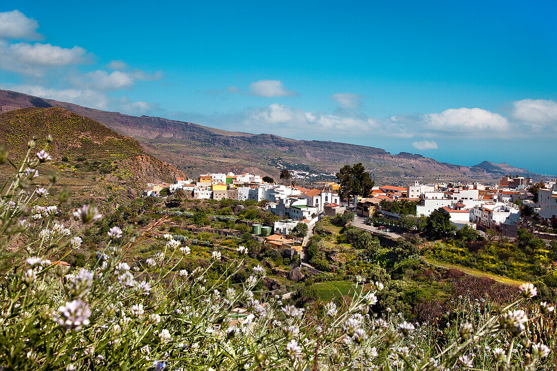 Blick auf San Bartolome de Tirajana, Gran Canaria, Kanarische Inseln, Spanien