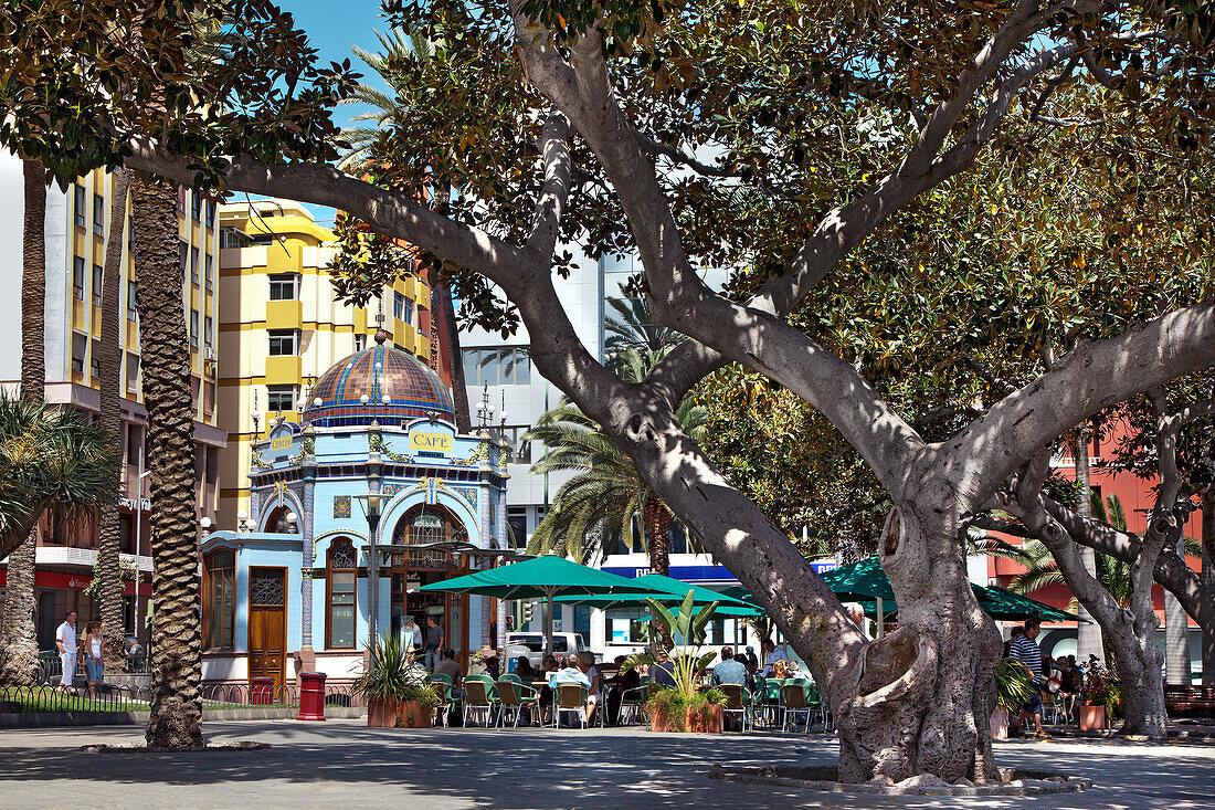 Jugendstilcafe im Parque San Telmo, Las Palmas, Gran Canaria, Kanarische Inseln, Spanien, Europa