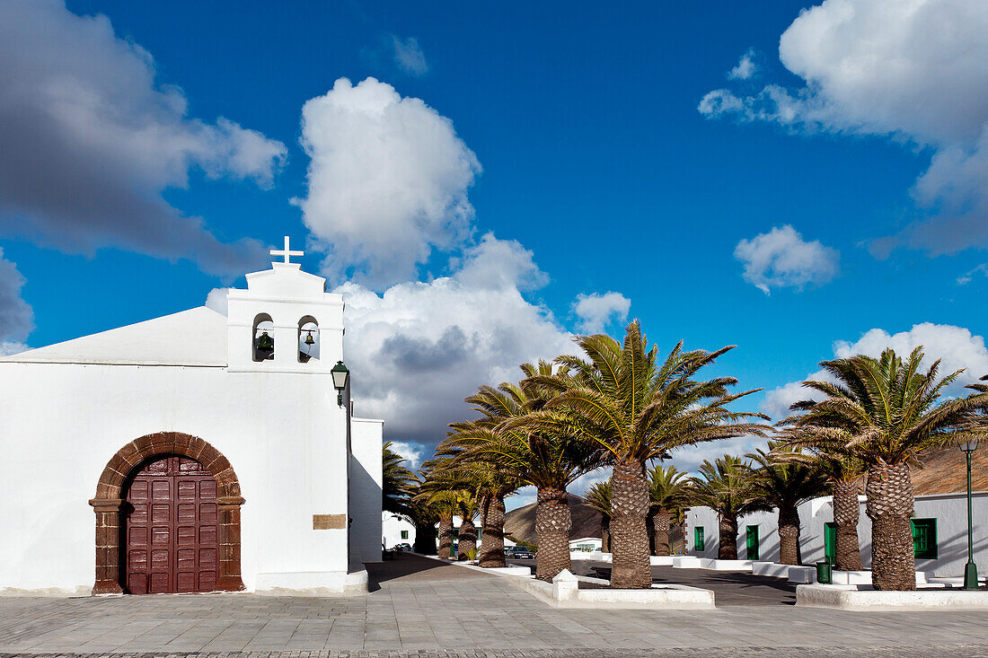 Church in Femes, Lanzarote, Canary Islands, Spain, Europe