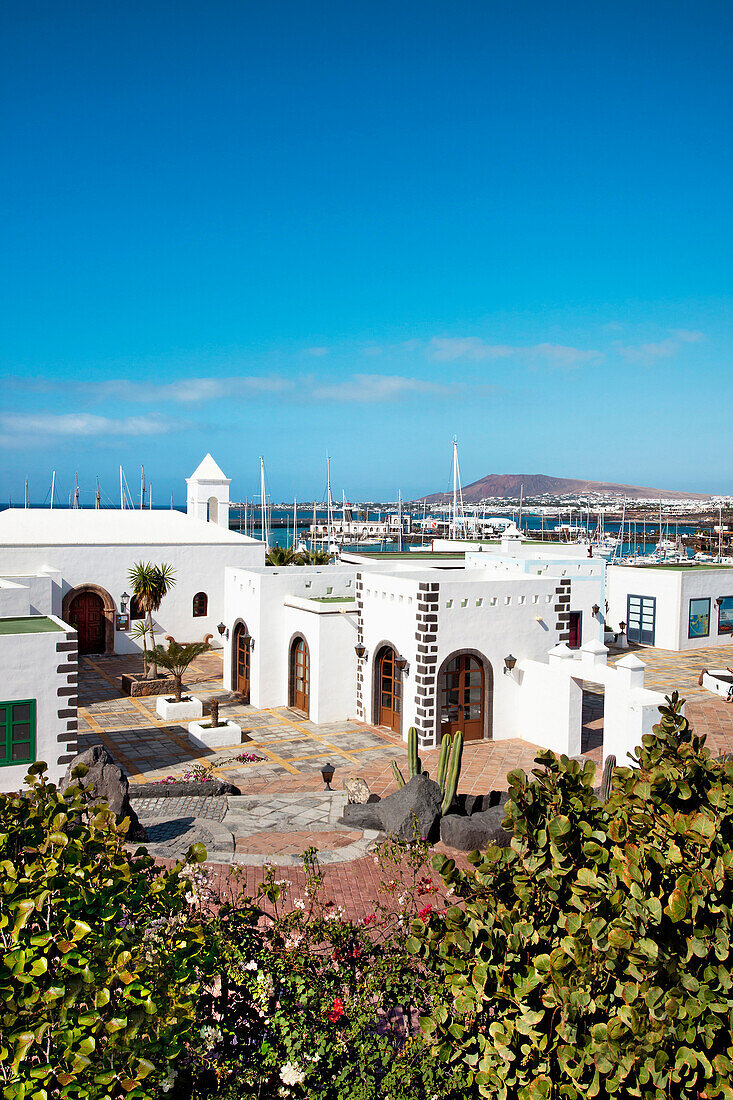 Houses at new harbour, Marina Rubicon, Playa Blanca, Lanzarote, Canary Islands, Spain, Europe