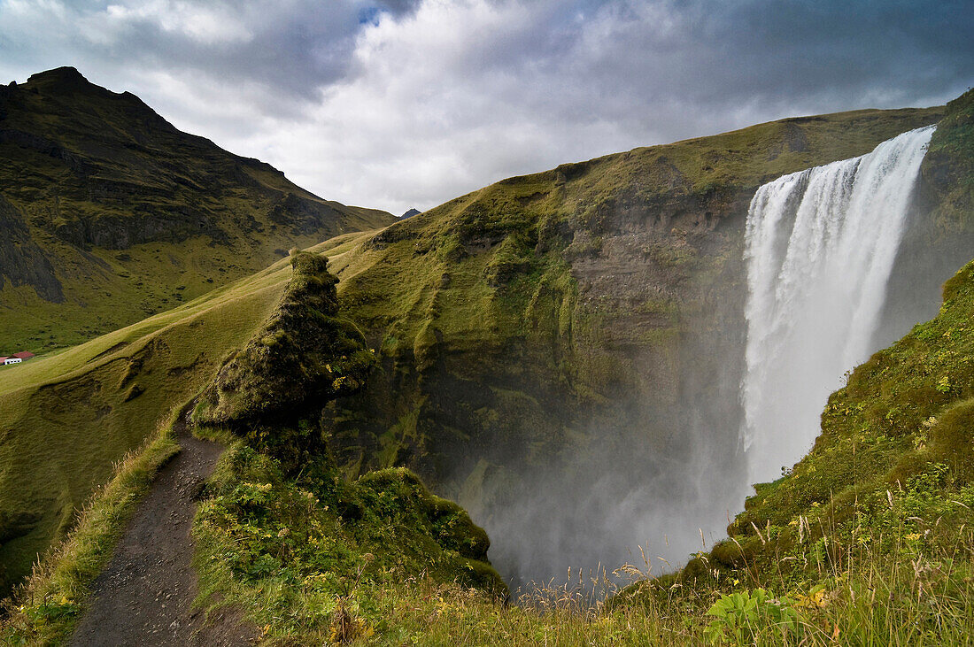 Wasserfall, Skogafoss, Island, Skandinavien