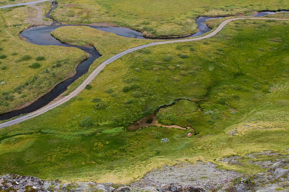 Landschaft bei Reykjavik, Island, Skandinavien