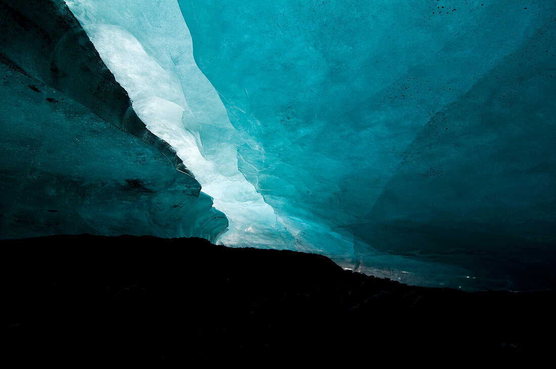 Glacial cave, Vatnajokull glacier, Iceland, Scandinavia, Europe