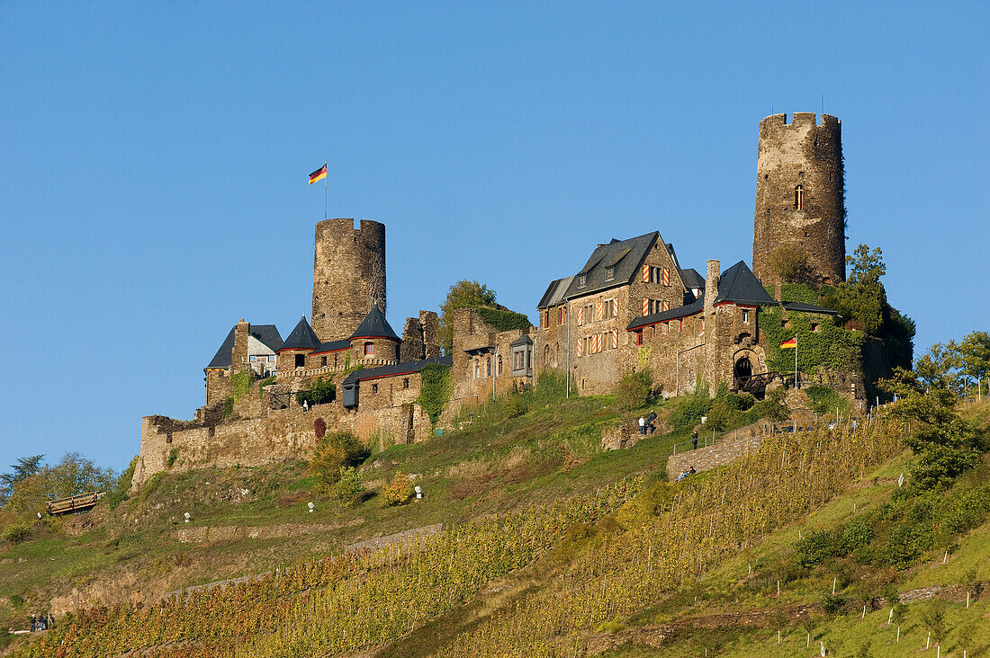 Blick auf Burg Thurant, Alken, Rheinland-Pfalz, Deutschland, Europa
