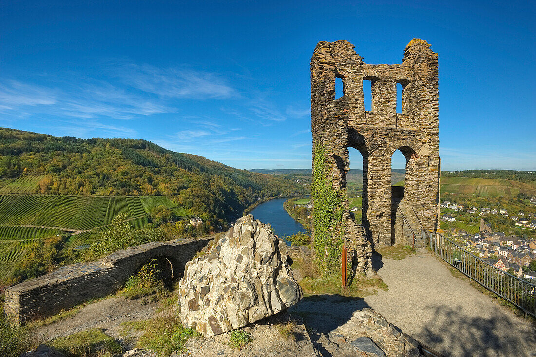 Ruine Grevenburg, Traben-Trarbach, Rheinland Pfalz, Deutschland