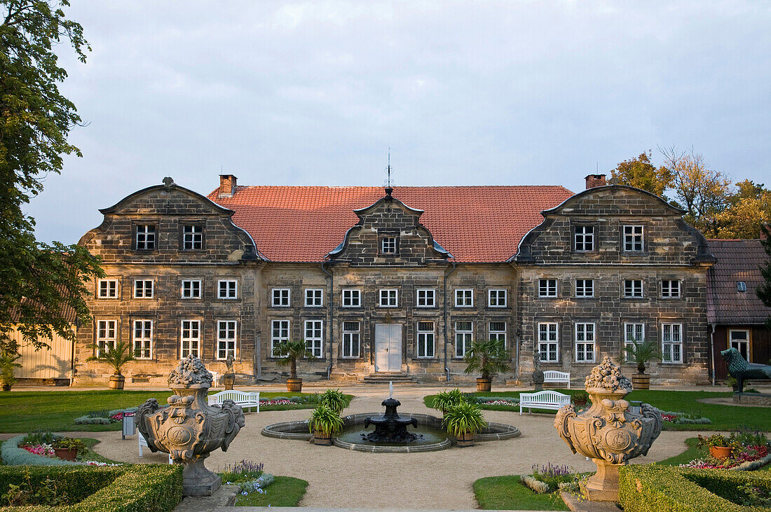 Baroque palais Kleines Schloss, baroque gardens, Blankenburg am Harz, Harz, Saxony-Anhalt, Germany