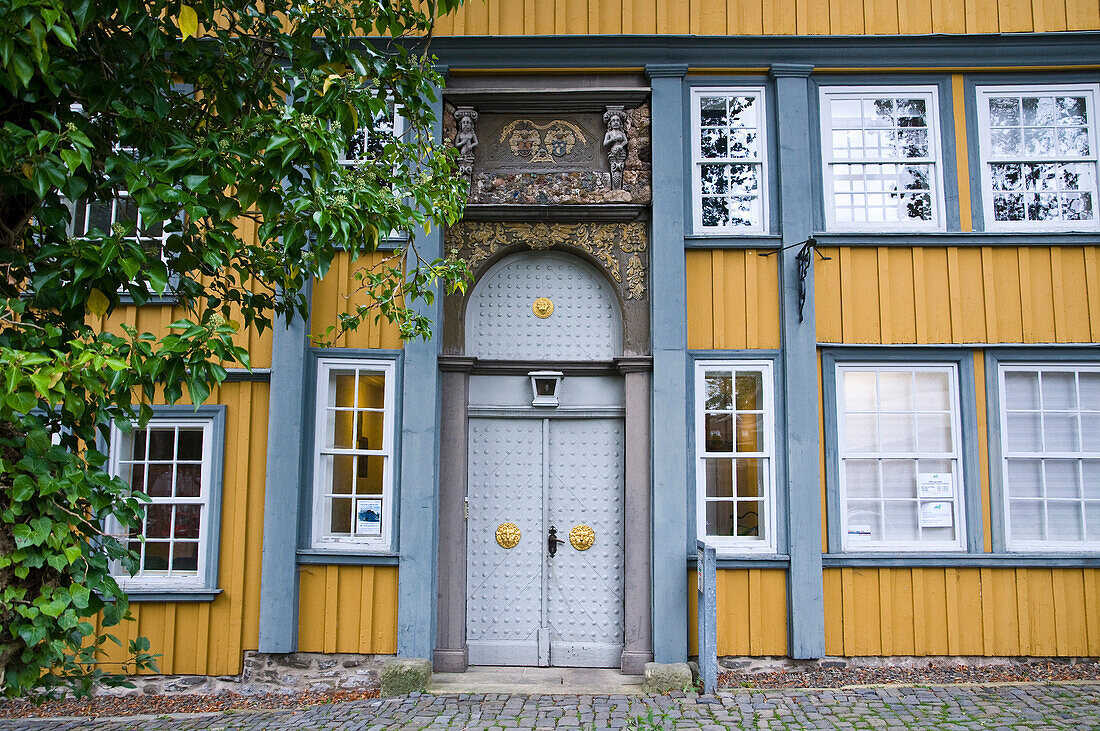 Eingang Herrenhaus in Zellerfeld, Clausthal-Zellerfeld, Harz, Niedersachsen, Deutschland
