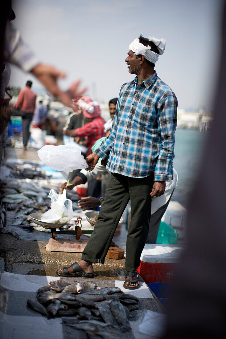 Fischhändler, Doha, Katar