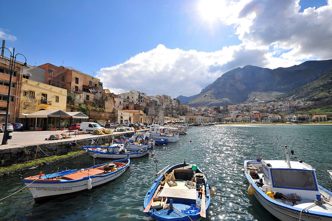 At the harbour of Castellammare, Trapani, Sicily, Italy