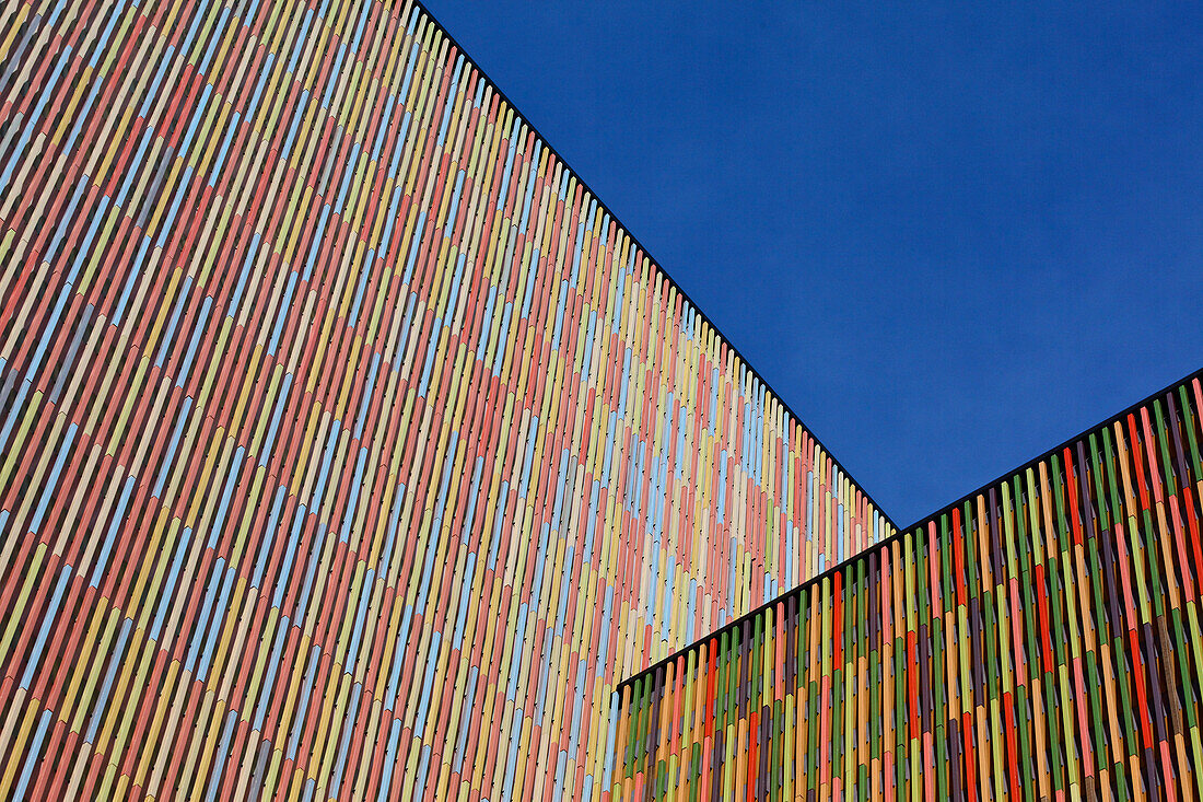 Fassade der Sammlung Brandhorst, München, Oberbayern, Bayern, Deutschland, Europa