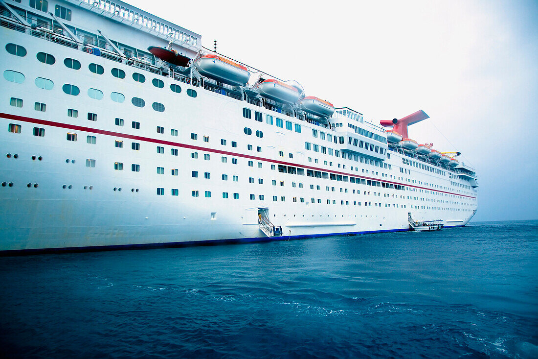 Side of a Cruise Ship, George Town, Grand Cayman, Cayman Islands