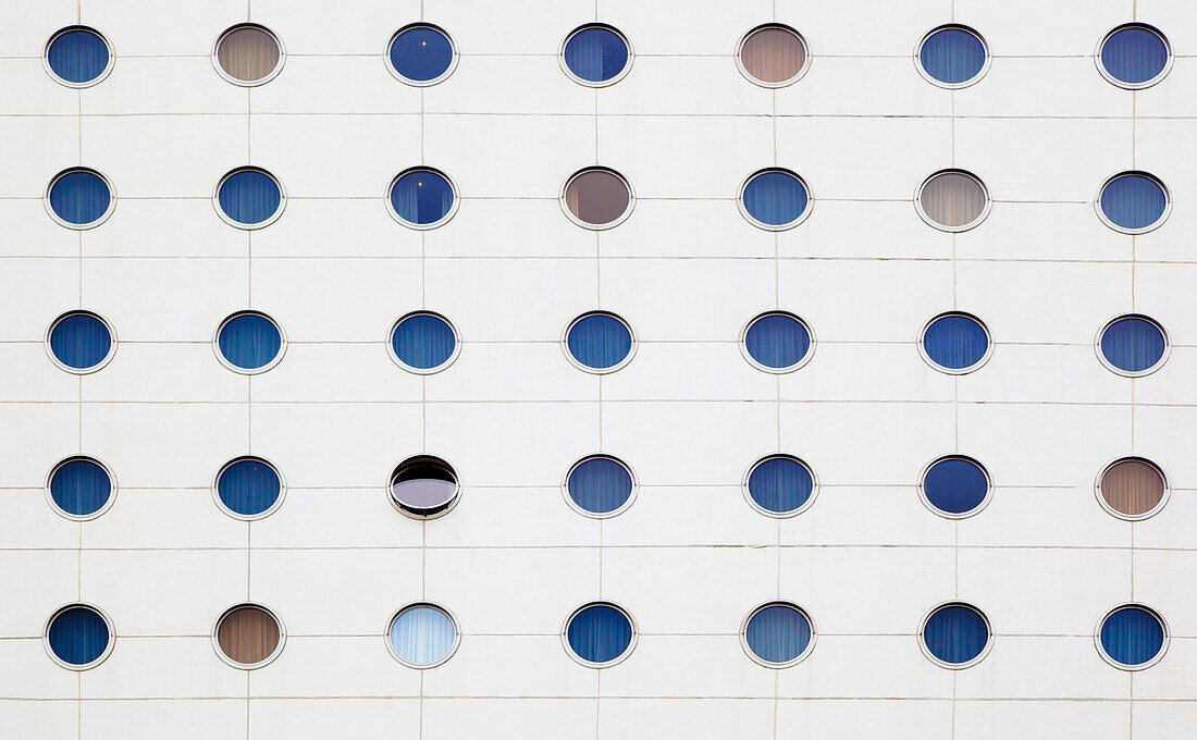 Circular Windows on a Building, New York, NY, USA
