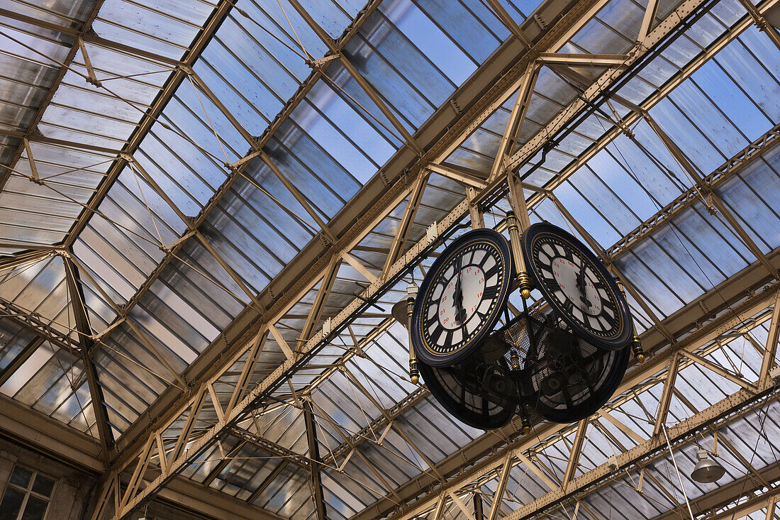 Clock in Waterloo Station, London, England
