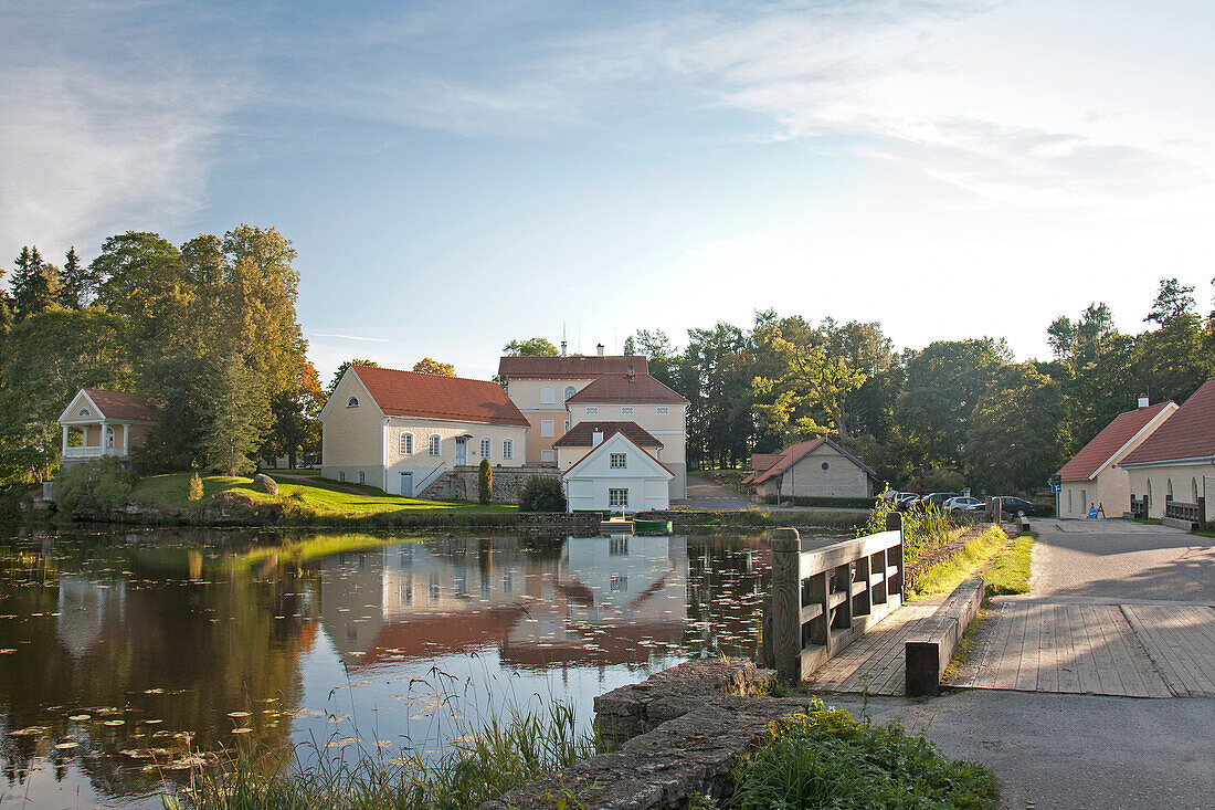 Buildings Overlooking a Calm Pond, Estonia