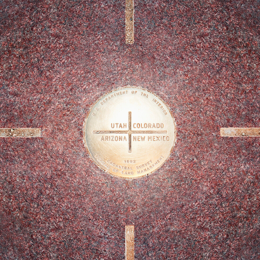 Four State Corners Emblem, Teec Nos Pos, AZ, USA