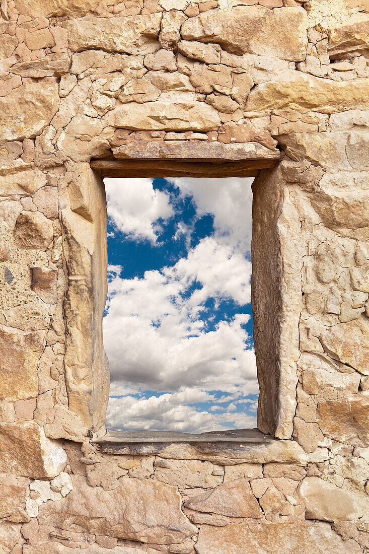 Stone Window Showing the Sky, Mesa Verde, Colorado, USA