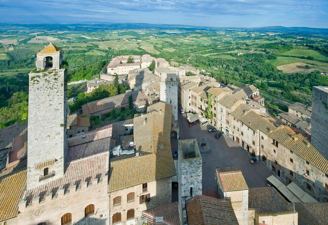 Rooftops of San Gimignano, San Gimignano, Tuscany, Italy