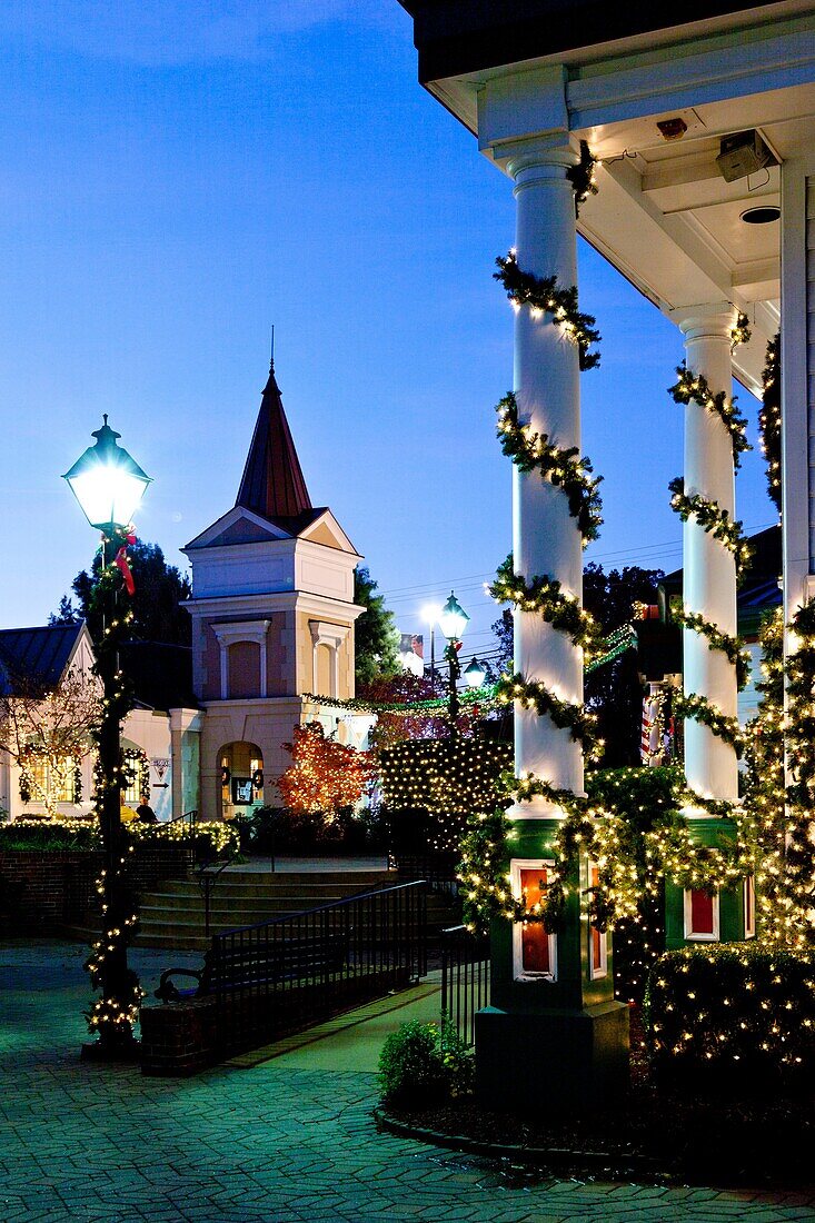 The shops and stores at the Grand Village Shopping Center in Branson, Missouri, USA