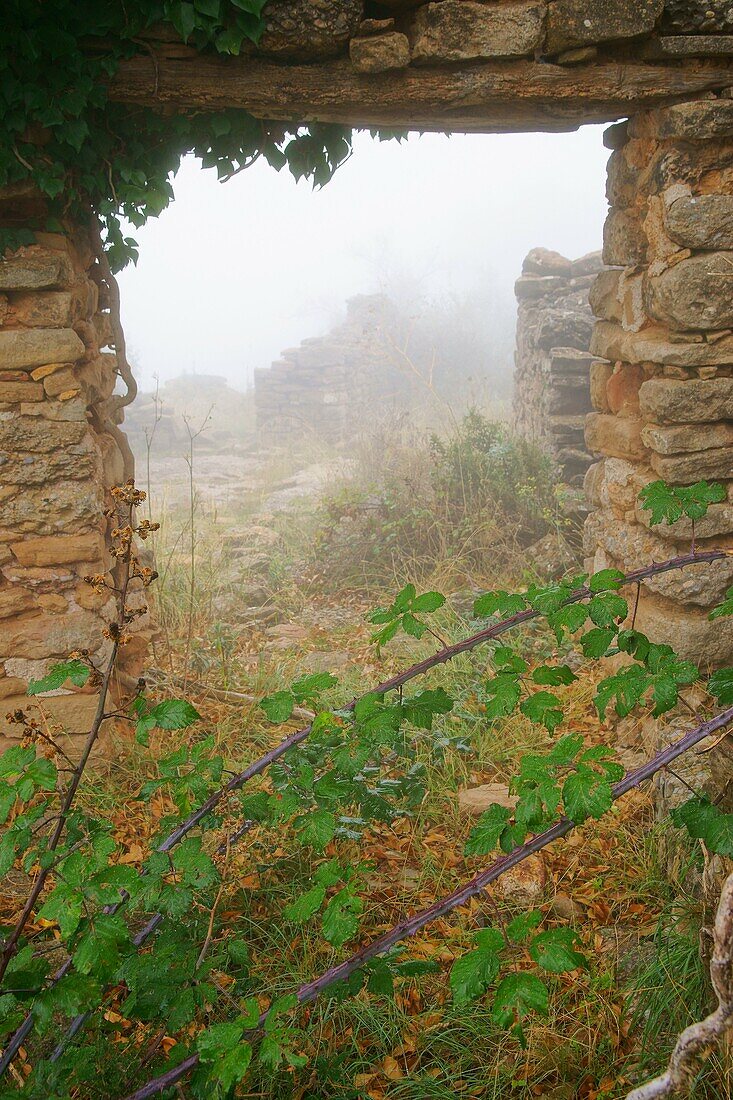 Comiols abandoned village Montsec of Rúbies Lleida Pyrenees Mountains Catalonia Spain