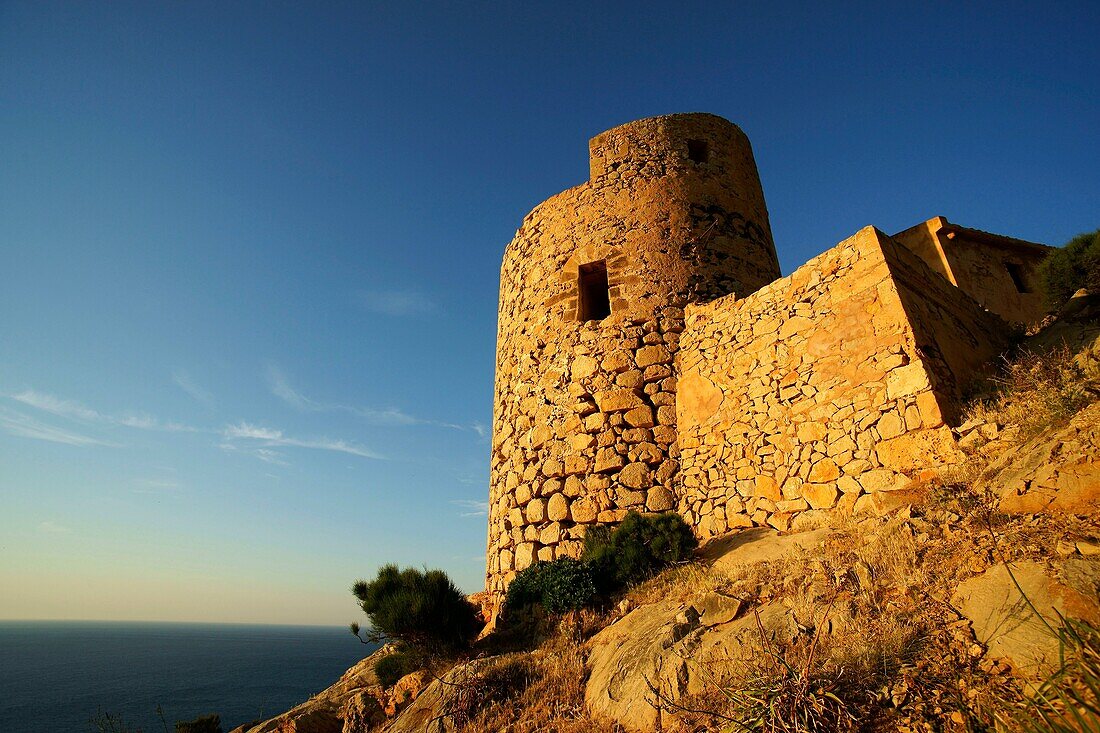 Turm von Cala en Basset Ponent Andratx Spanien Mallorca Balearen