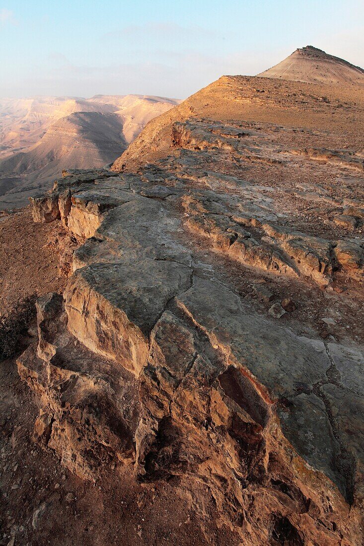 Israel  Negev Desert  The western rim of the Maktesh Gadol Big Crater