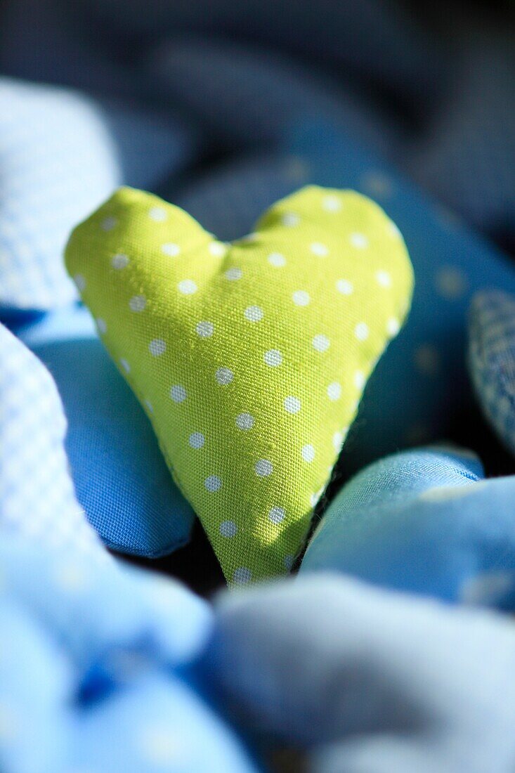 heart shaped cushions, studio, Switzerland