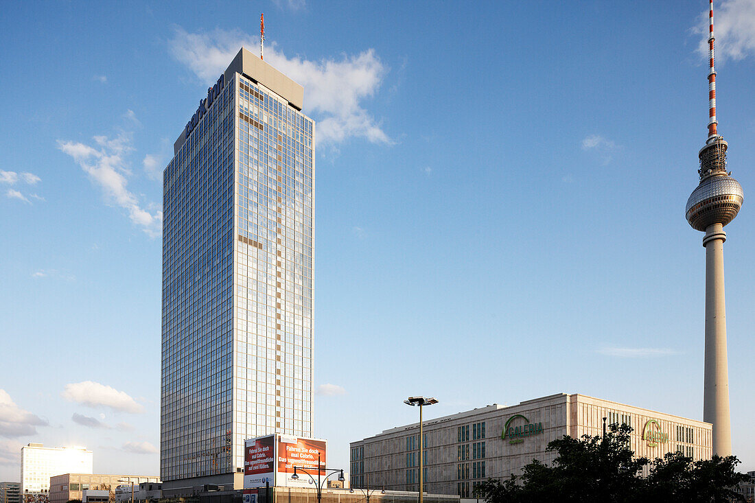 Television tower and Park Inn Hotel, Alexanderplatz, Berlin, Germany