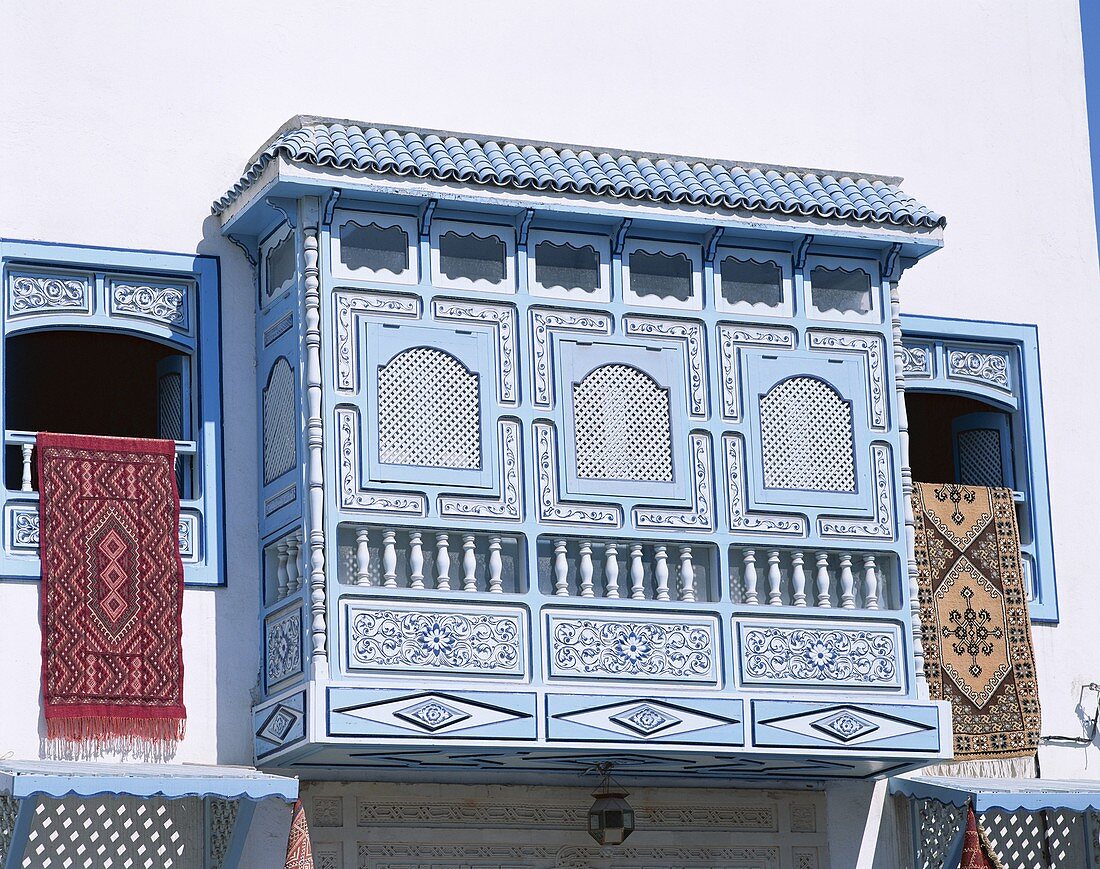Decorative Blue Window, Kairouan, Tunisa, . Blue, Decorative, Holiday, Kairouan, Landmark, Tourism, Travel, Tunisia, Africa, Vacation, Window