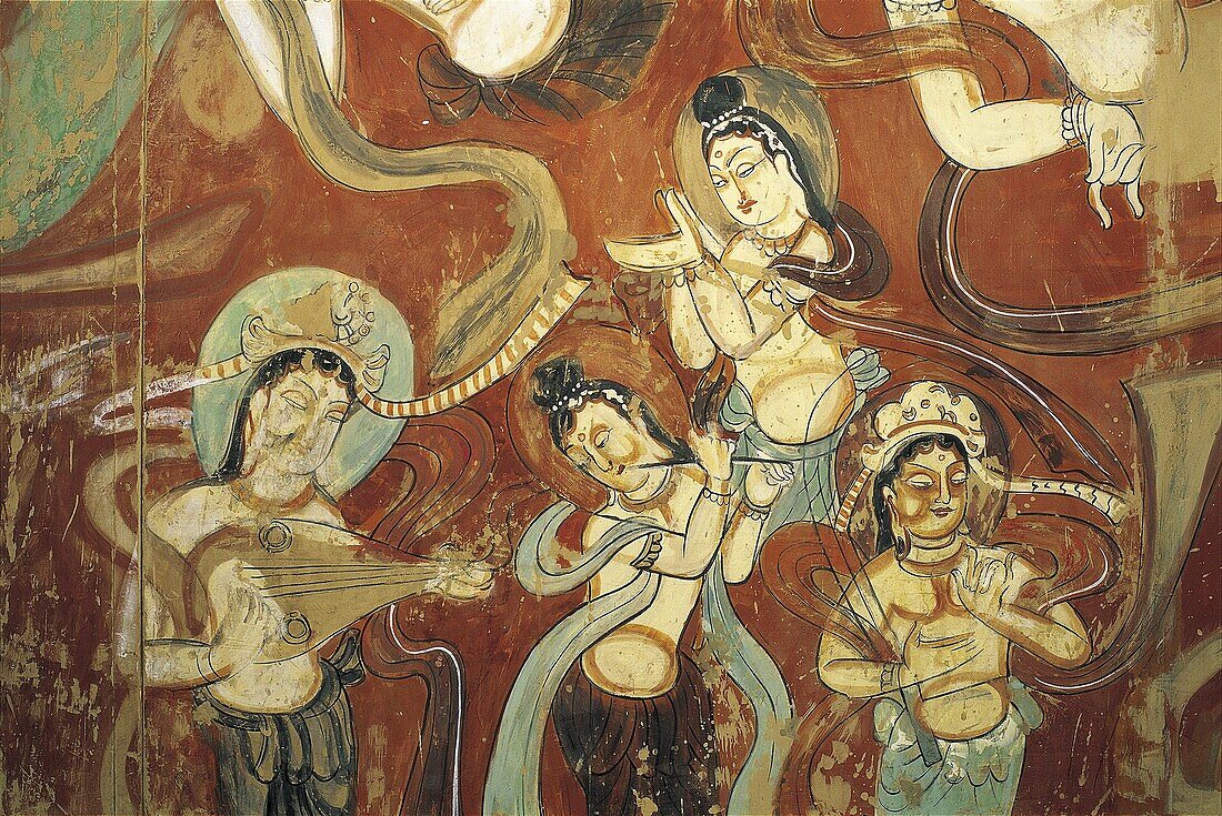 Buddhist, Cave Drawings, Cave Paintings, China, Asi. Asia, Buddhist, Cave, Cave paintings, China, Drawings, Dunhuang, Gansu, Heritage, Holiday, Landmark, Mogao caves, Province, Reli
