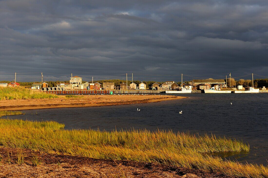 Sunset at Stanhope village in Cevahead bay  Prince Edward Island, Canada
