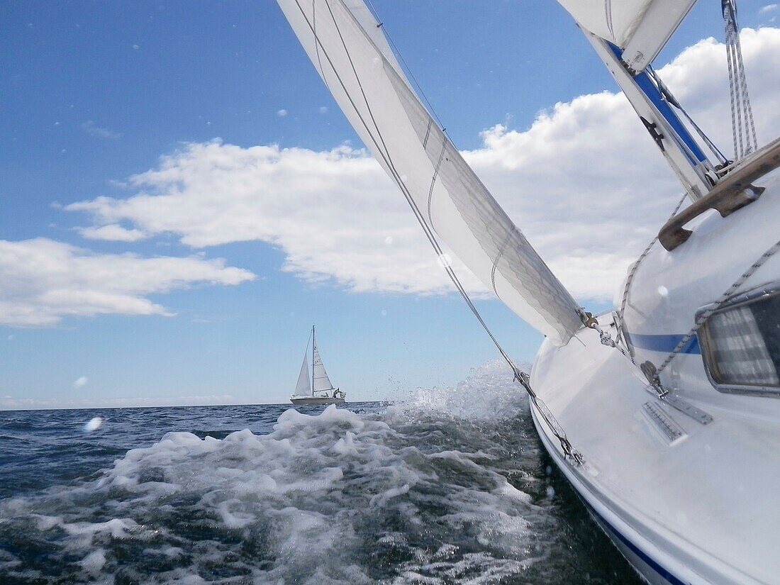 Sailing in Tjust Småland Sweden