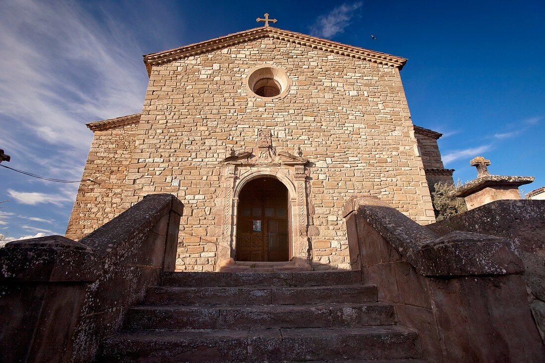 Church of Santa Maria Olo, Bages, Barcelona Province, Catalonia, Spain
