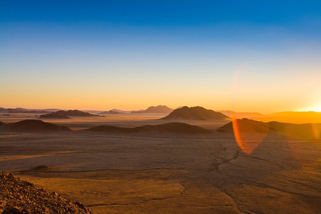 Sunset over the Namib Naukluft Park, Namibia, Africa