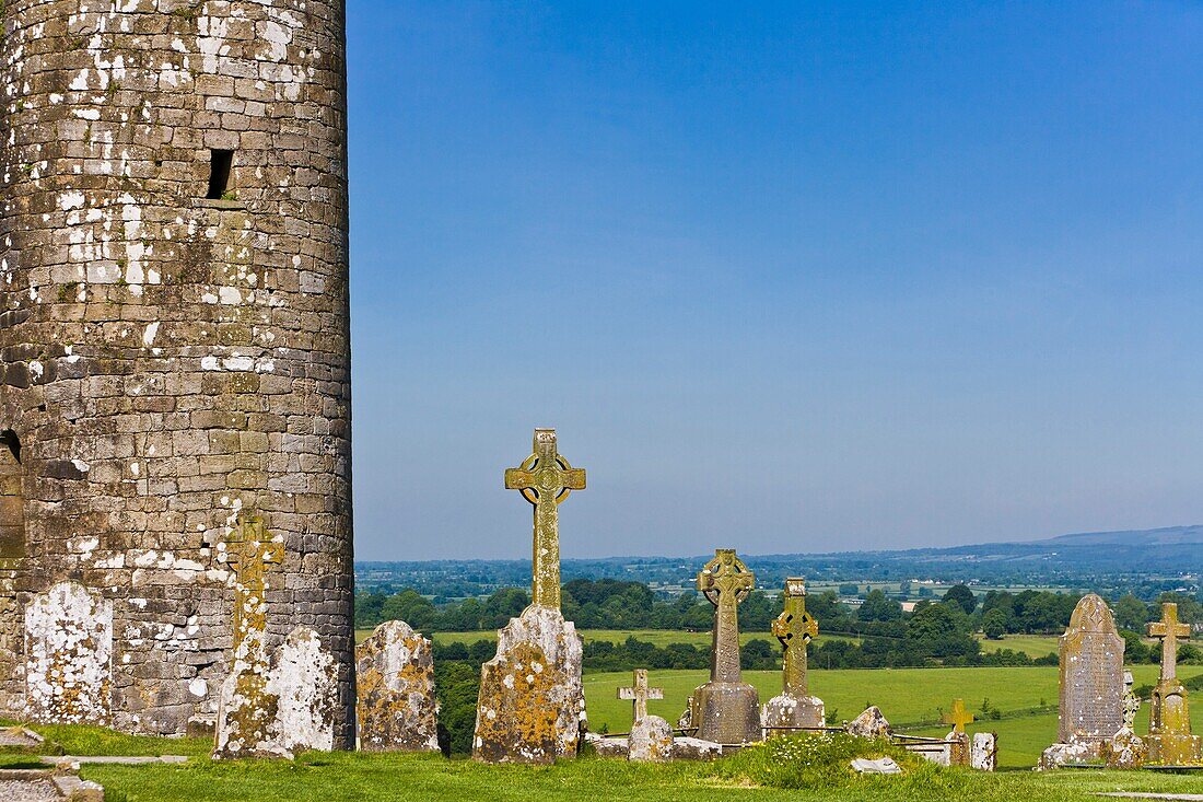 Celtic Crosses at the Rock of Cashel, County Tipperary, Ireland, Europe