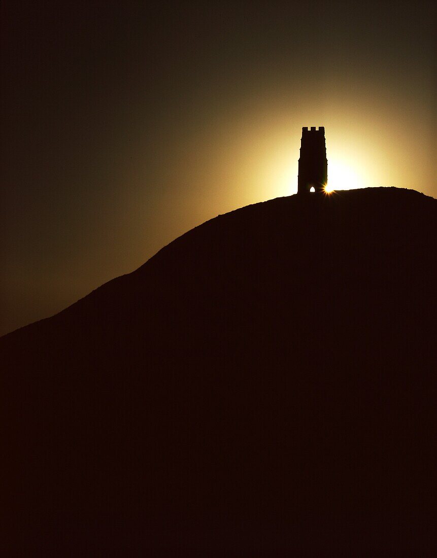 Glastonbury Tor at Sunrise Somerset England