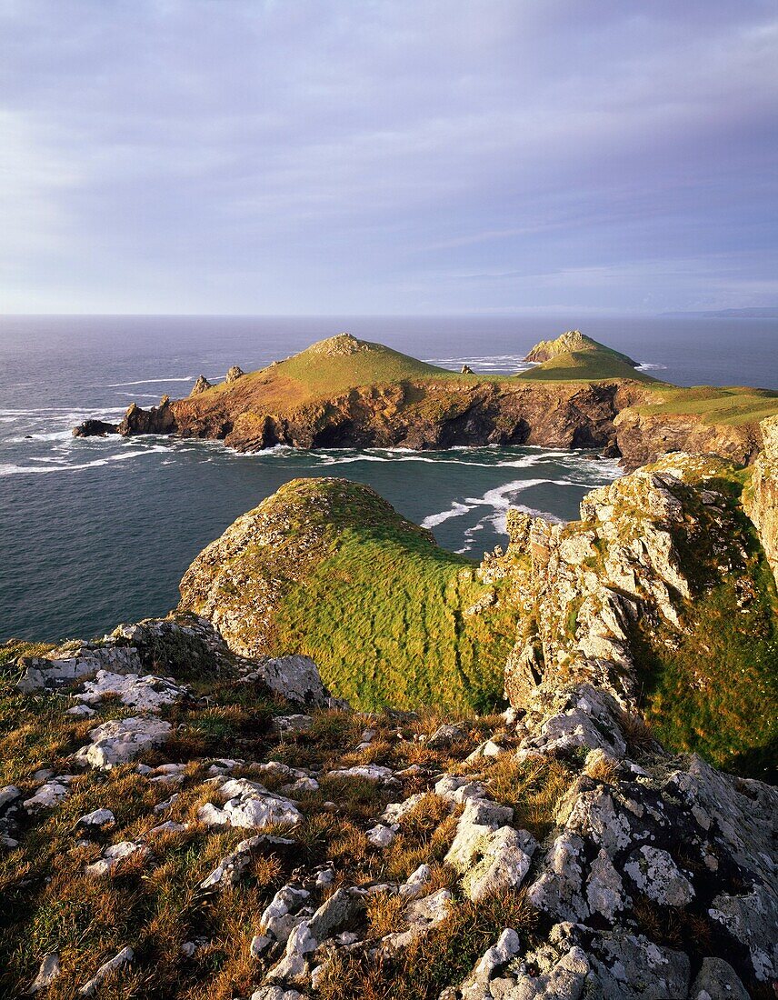 Rumps Point and The Mouls on the Pentire Headland near Polzeath, Cornwall, England, United Kingdom