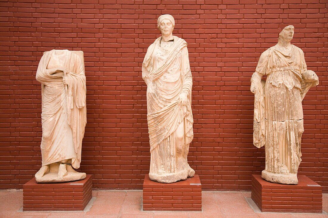 asia, turkey, anatolia, selcuk, museum of ephesus, statues of the fountain of trajan