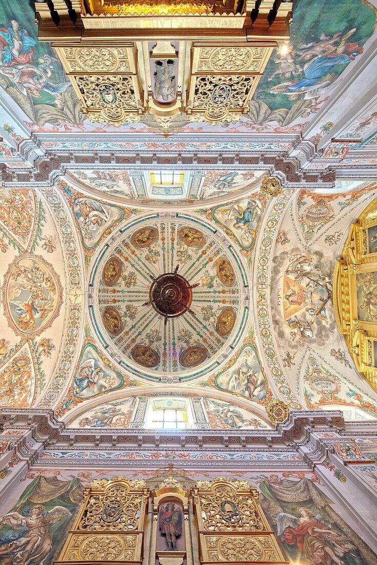 Ceiling of the church of Hospital de los Venerables Sacerdotes, Seville, Spain