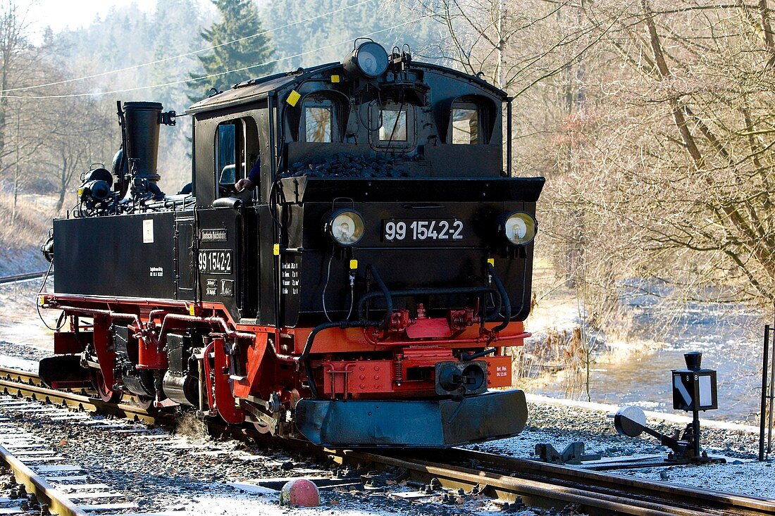 steam locomotive, Steinbach - Jöhstadt, Germany