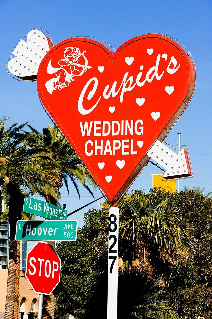 sign of wedding chapel, Las Vegas, Nevada, USA