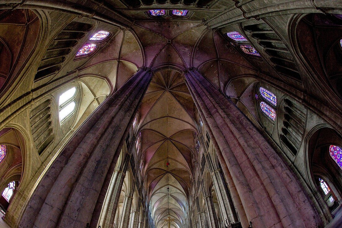 interior of Cathedral Saint-Étienne, Bourges, Centre, France