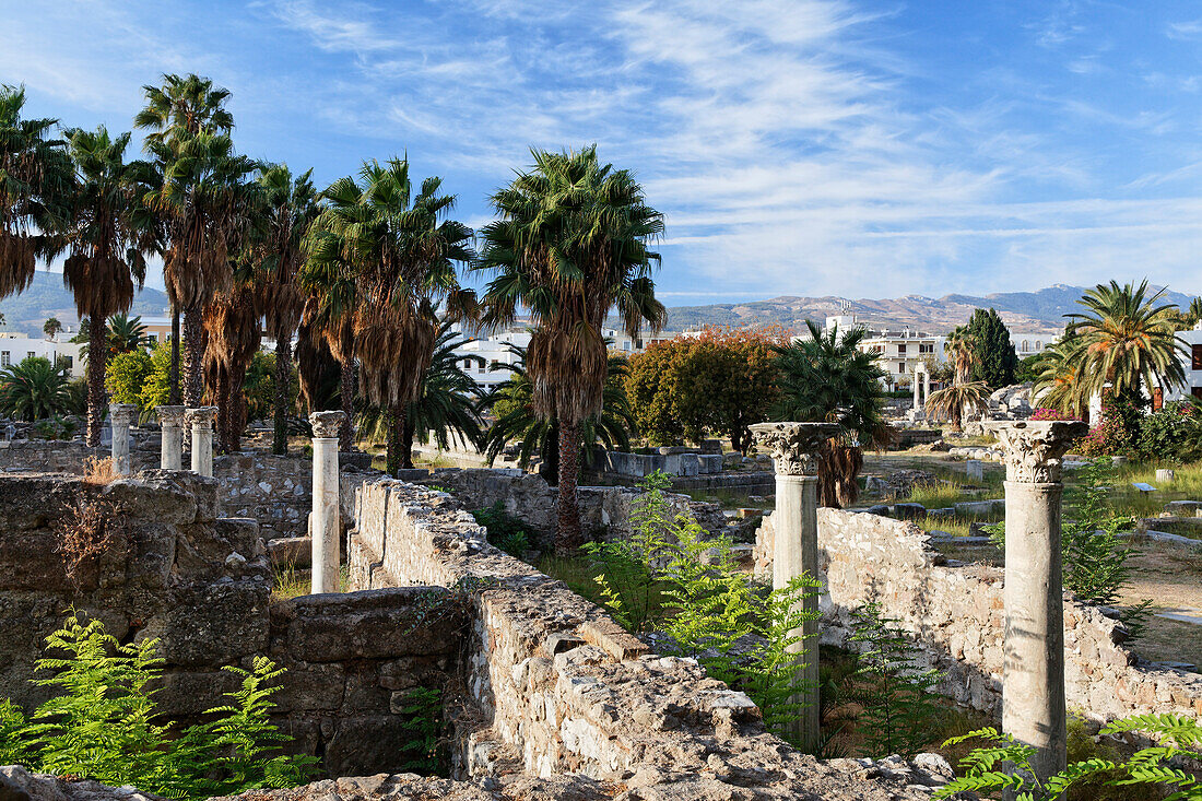 Ausgrabungen der antiken Stadt Agora, Kos Stadt, Kos, Dodekanes, Griechenland, Europa