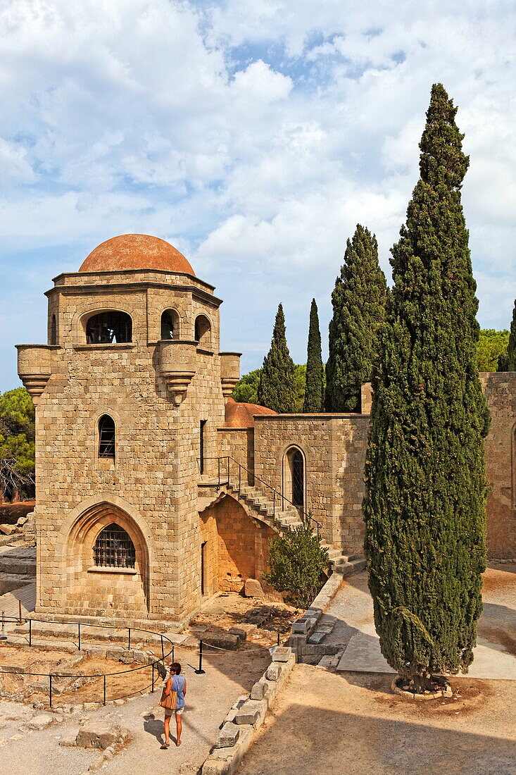 Klosteranlage auf dem Filerimos Hügel, Rhodos, Dodekanes, Griechenland, Europa