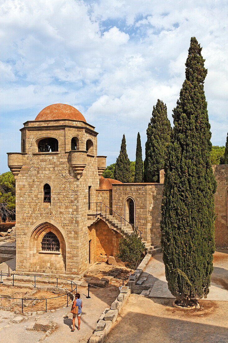 Monastery on the Filerimos hill, Rhodes, Dodecanese Islands, Greece, Europe