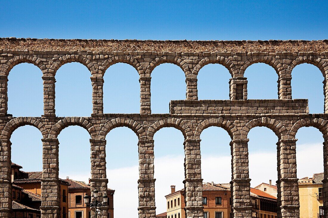 Roman Aqueduct. Segovia, Castile-Leon, Spain.