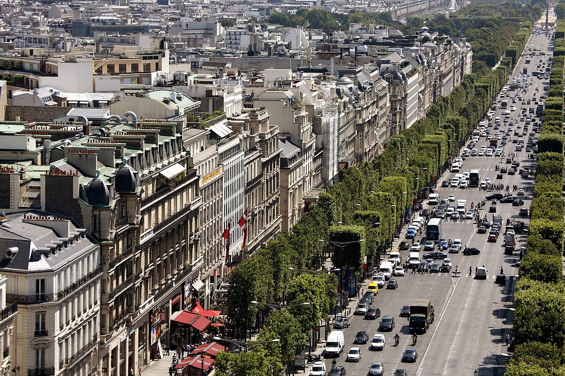 Avenue des Champs Elysees, Paris, France