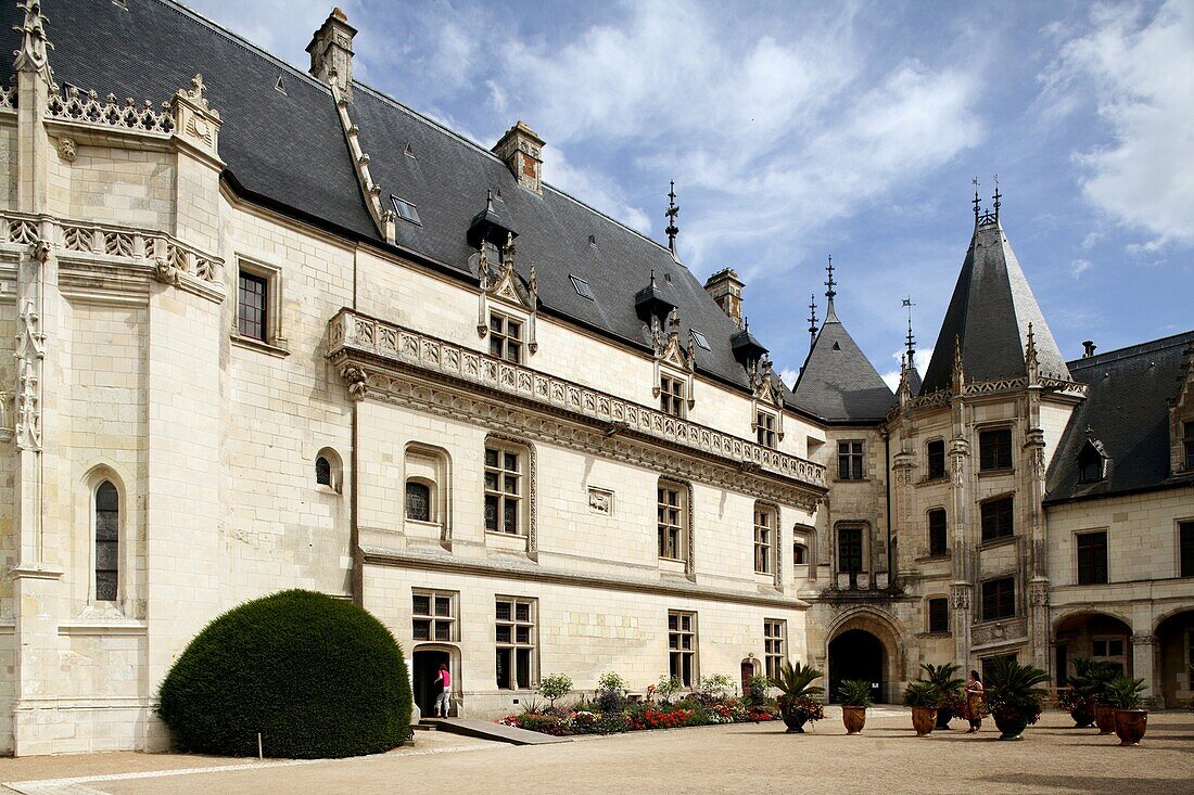 Courtyard of the Chateau de Chaumont, Chaumont-sur-Loire, Loit-et-Cher, France